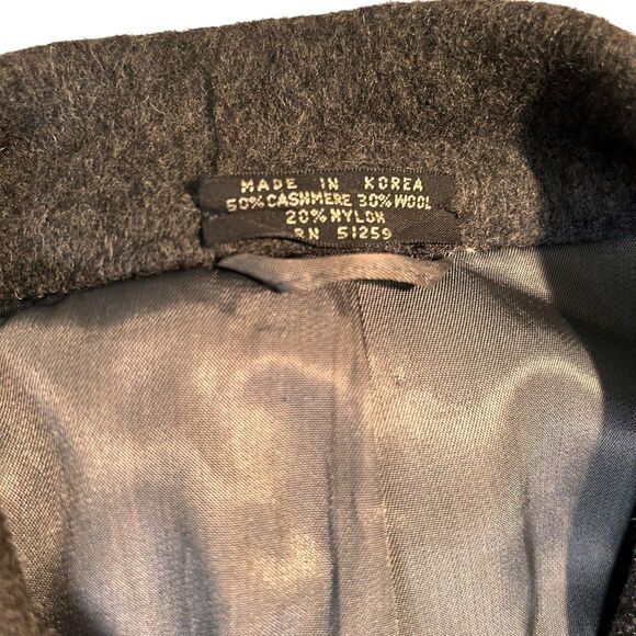 Ciatti Men's Cashmere Wool Blend Overcoat 42 LONG Full Length Charcoal Gray - Picture 5 of 14